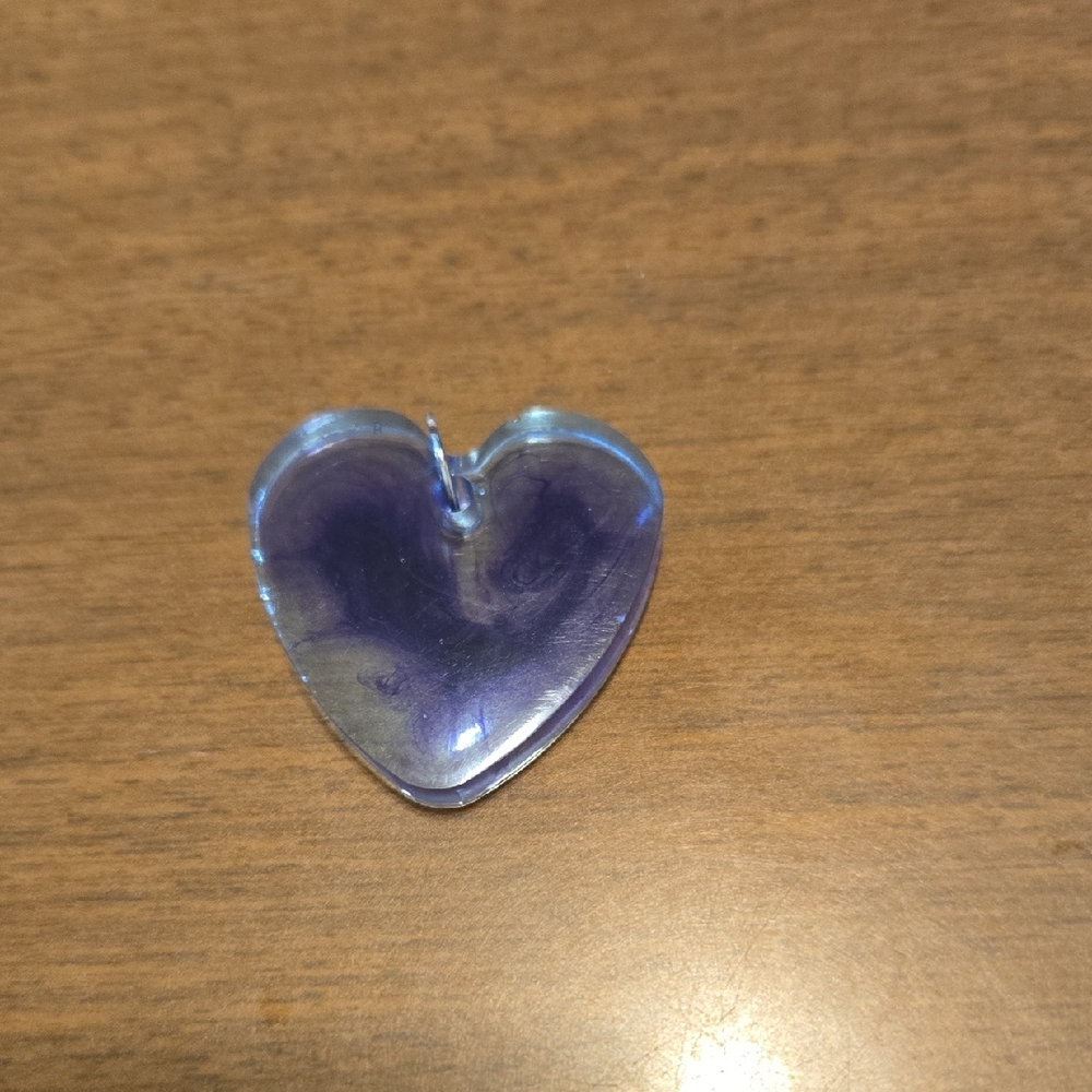 Purple Heart-Shaped Pendant